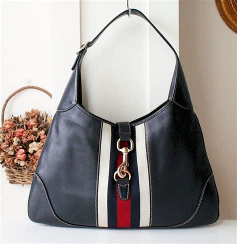 vintage gucci bags navy|Gucci hobo bag navy blue.